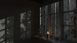 Rain On Window with Thunder Sounds - Rain in Forest at Night - 10 Hours Relaxation and Sleep
