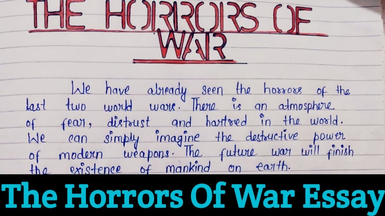 horrors of war essay introduction