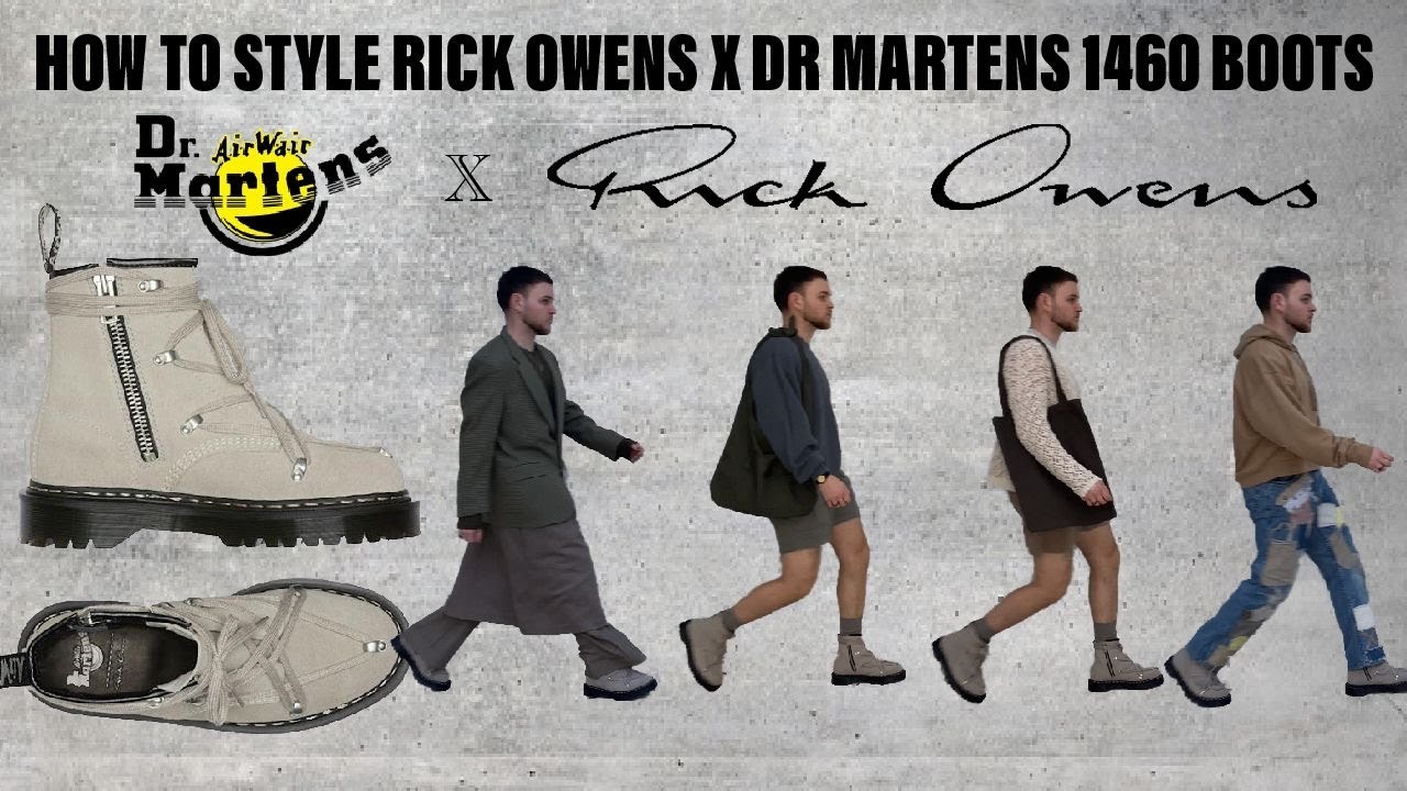 HOW TO STYLE RICK OWENS X DR MARTENS 1460 BEX LEATHER BOOTS