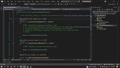 Spec Flow Create New Project with Visual Studio 2022 using .net 6.0