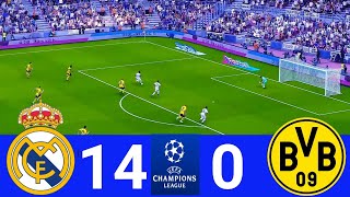 EXTENDED HIGHLIGHTS | Borussia Dortmund vs Real Madrid Highlights All Goals - Video game simulation