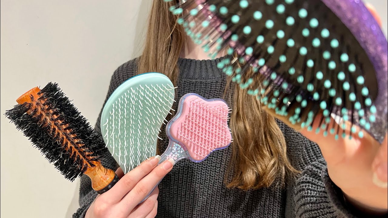 ASMR Using ALL my hair brushes on you and me | Brushing your hair | Lo-fi | whispered