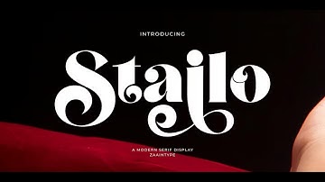Stailo: A Modern Serif Font for Fashion & Luxury Design