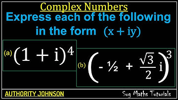[Must watch] Expressing complex numbers in the form of x + iy.   01