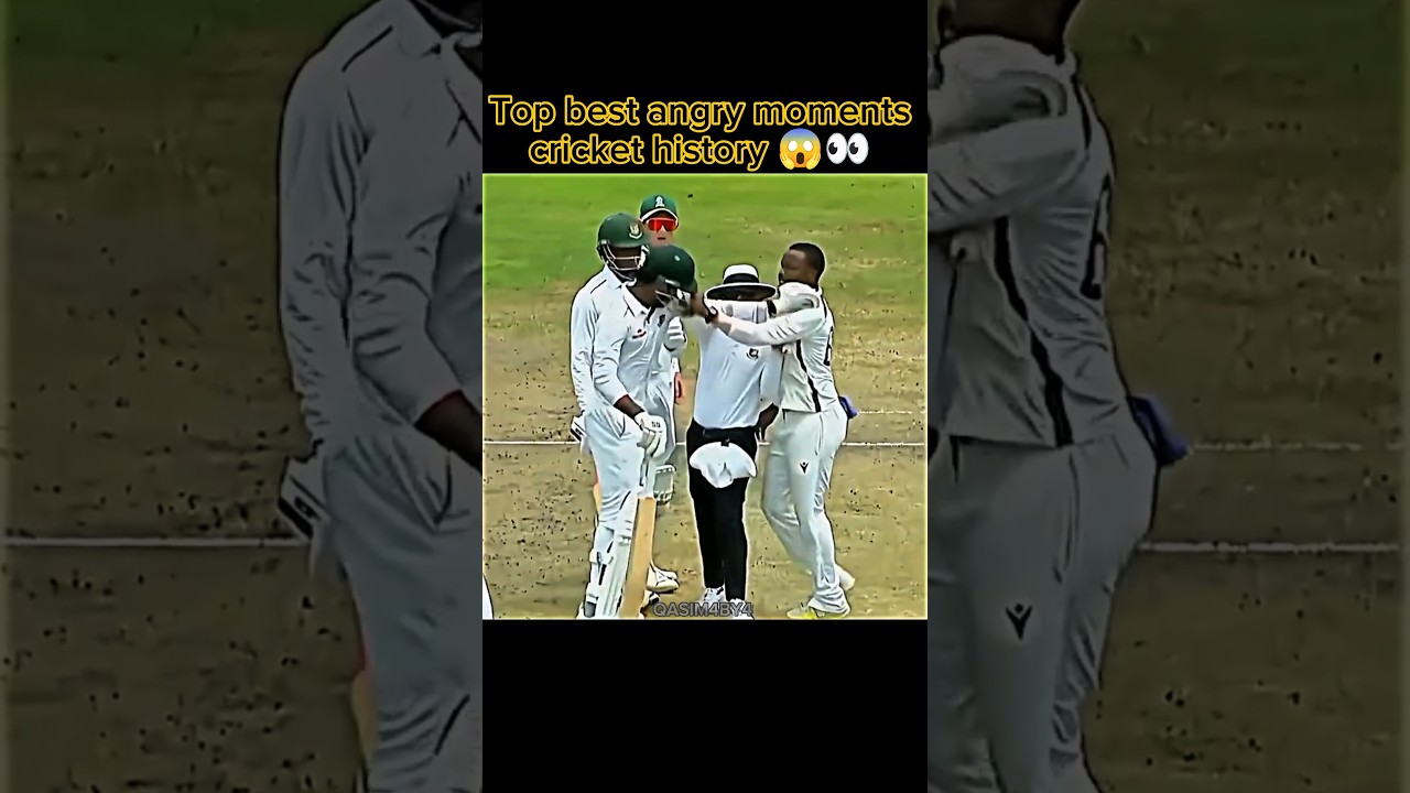 Top dangerous angry moments in cricket history😡😱 #cricketshots #topbest #cricket #viral #trending
