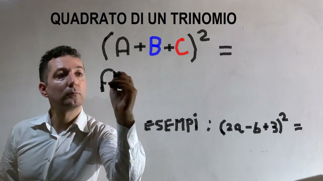 Prodotti notevoli quadrato di un trinomio .Regola ed esempi pratici YouTube