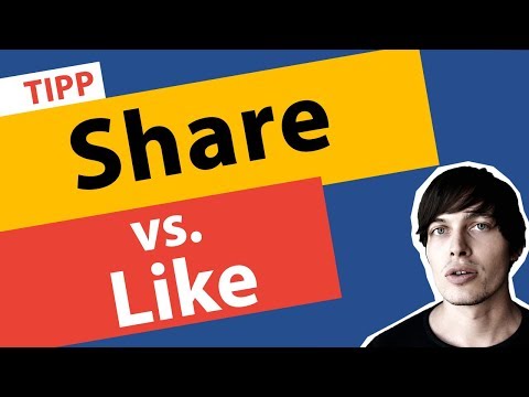 Video: Unterschied Zwischen Facebook Like Und Share