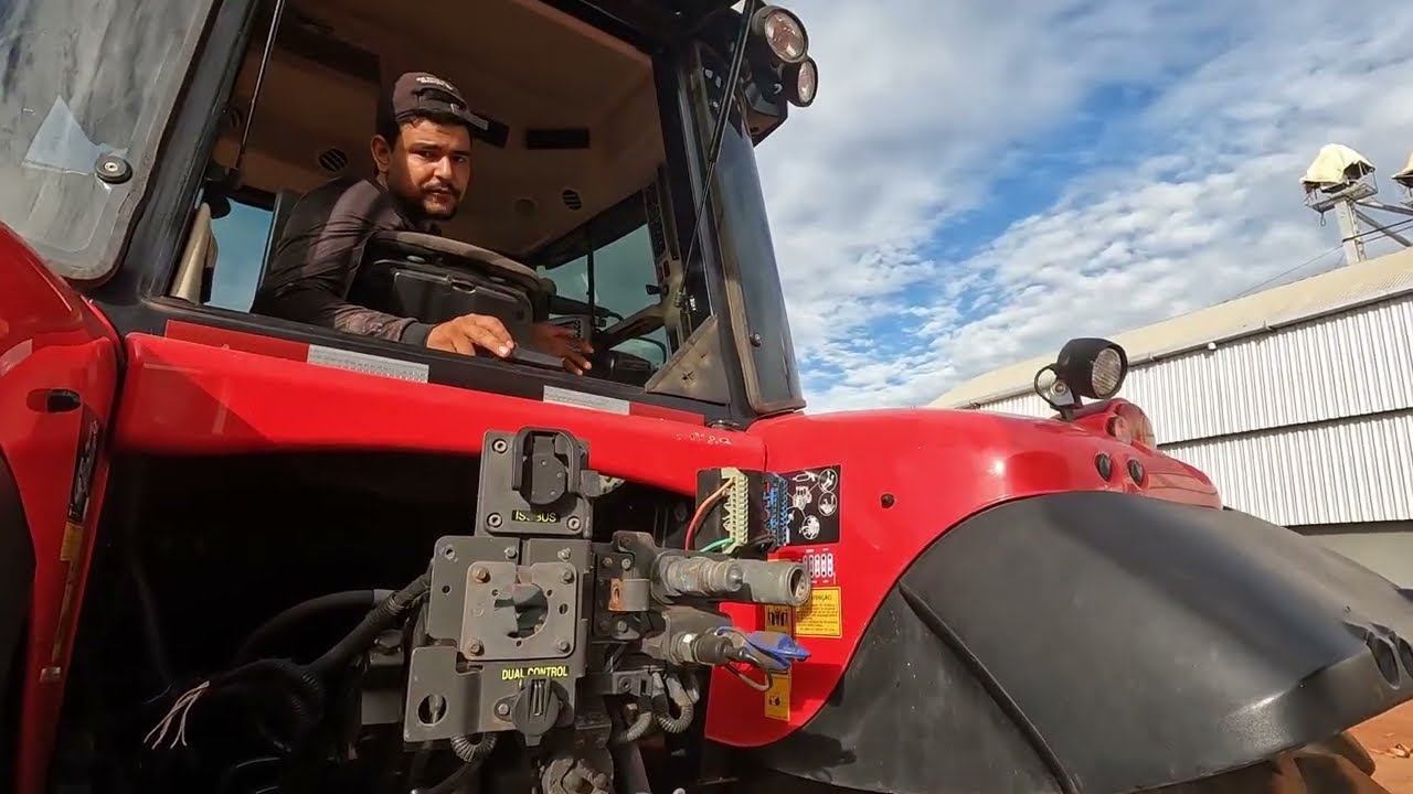 Montando rolamento no elevador e trocando os trator 