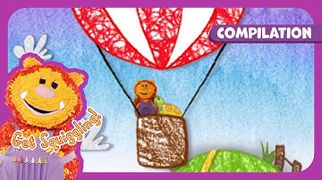 Draw Transport with Squigglet | Get Squiggling! Compilation | 10+ mins