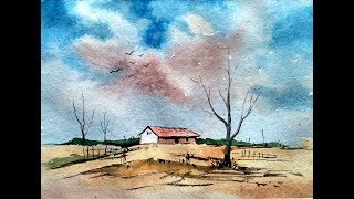 watercolor landscape simple painting beginners paint david