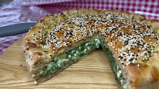 لمحبي الجبنة فطيرة السبانخ بالدقيق الأسمر Cheesy Spinach Pie Recipe Healthy Delicious and Easy