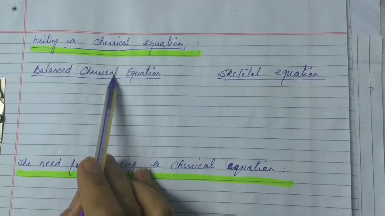 Writing Chemical Equations Class 8 Chemistry YouTube