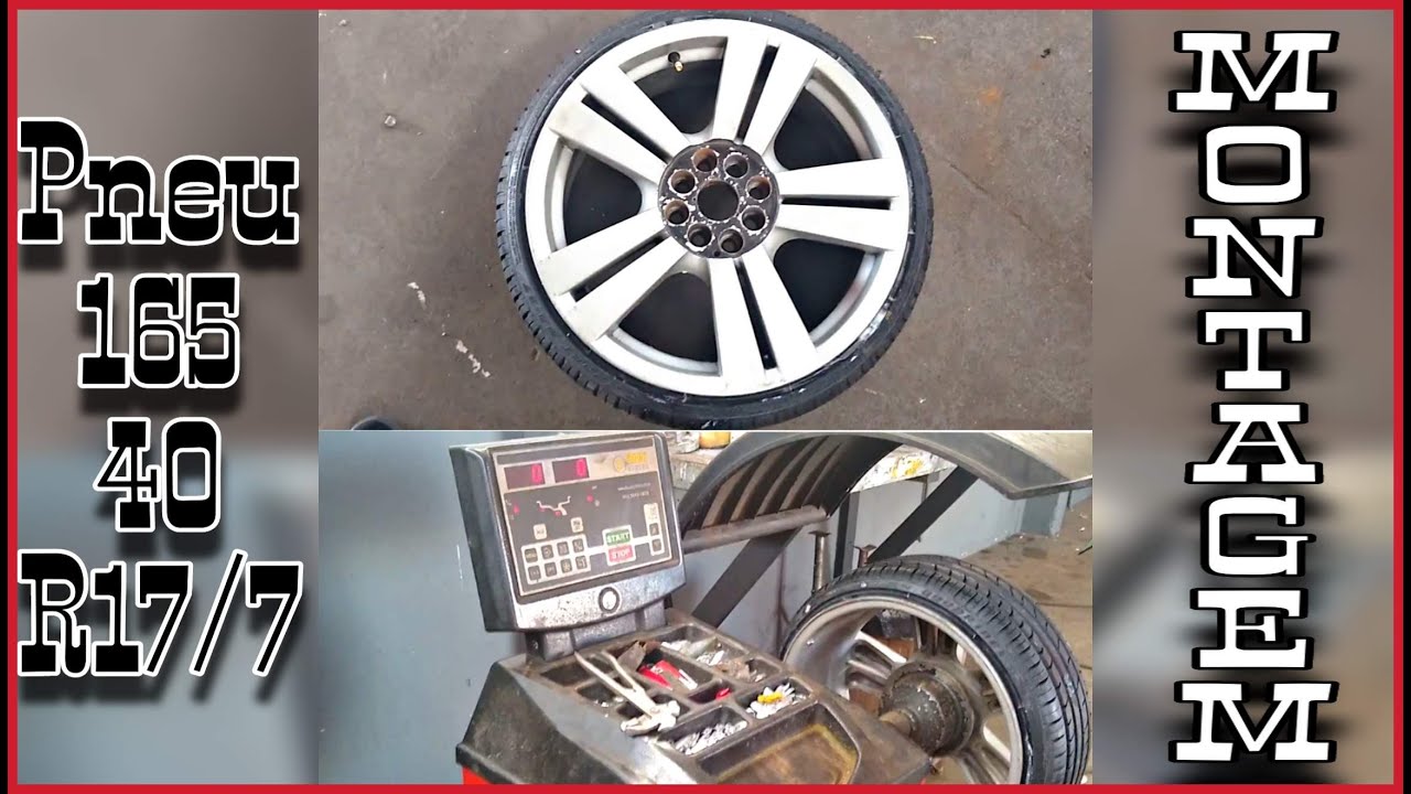 Montando os pneus 165 40 17 tala 7 no gol quadrado - Rolezão !!