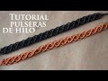 Pulseras de hilo faciles y rapidas finas | tutorial macrame