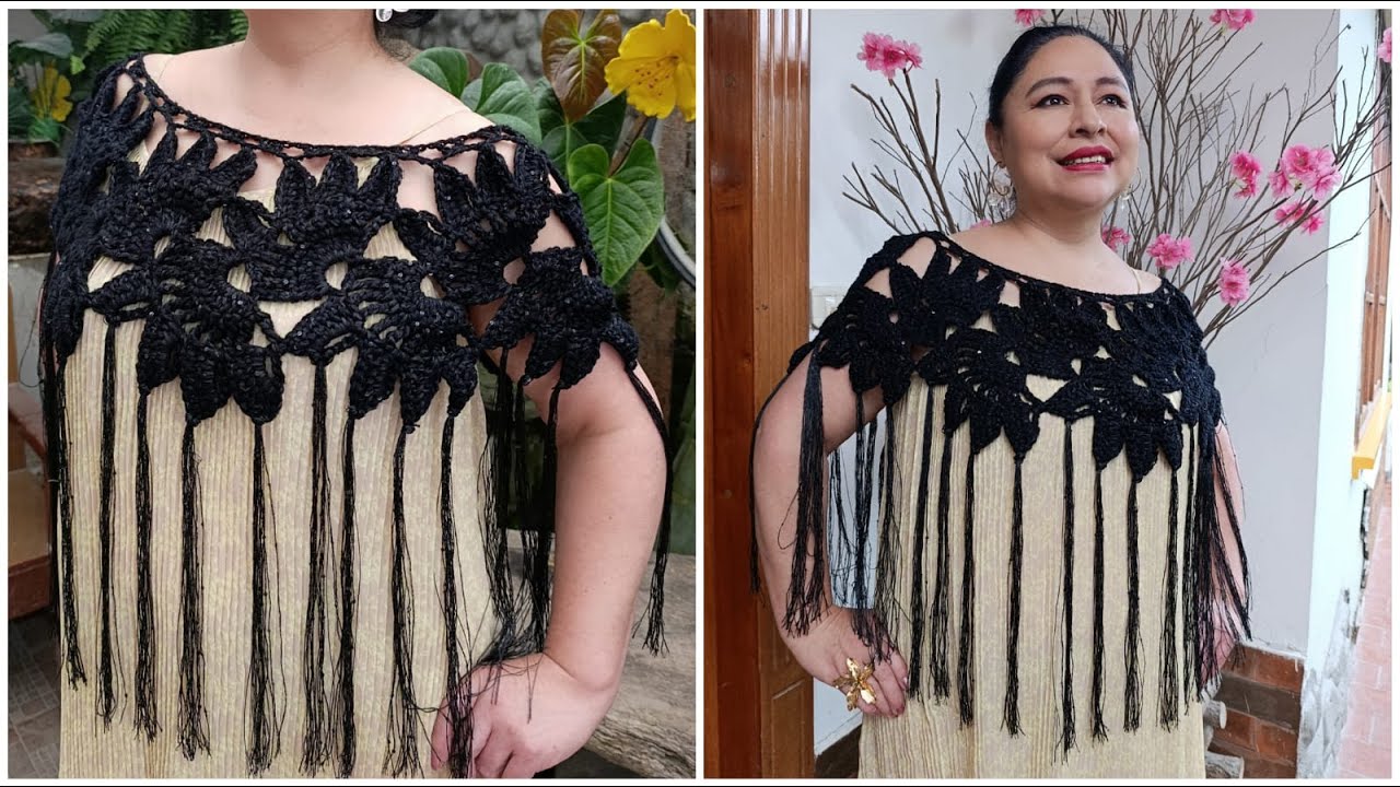 ¿Cómo tejer una capa a crochet? ORQUIDEA. En todas las tallas, muy fácil de tejer. TUTORIAL