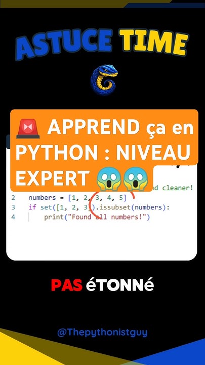 🚨 APPREND ça en PYTHON pour devenir EXPERT 😱 | Apprendre Python #python ...