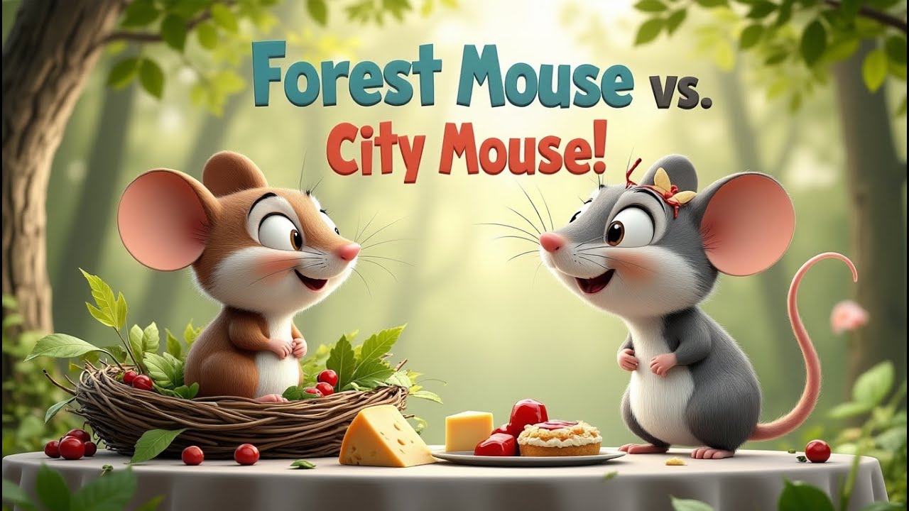 The Calm Forest Mouse vs. Busy City Mouse | Fun Kids Cartoon Story for Preschoolers