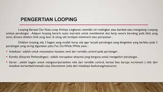 Pengertian Looping Dan Macam-Macam Looping-Algoritma Dan Pemrograman