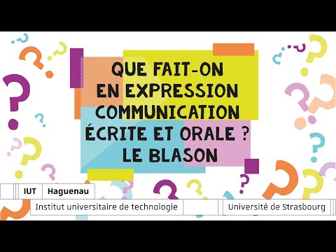 KESKIFON en B.U.T. MMI |  Que fait-on en expression communication écrite et orale ? Le Blason