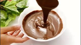 ‪طريقة عمل صوص الشوكولاتة بالكاكاو لتزيين الكيك والجاتوهات بدون استخدام شوكولاتة