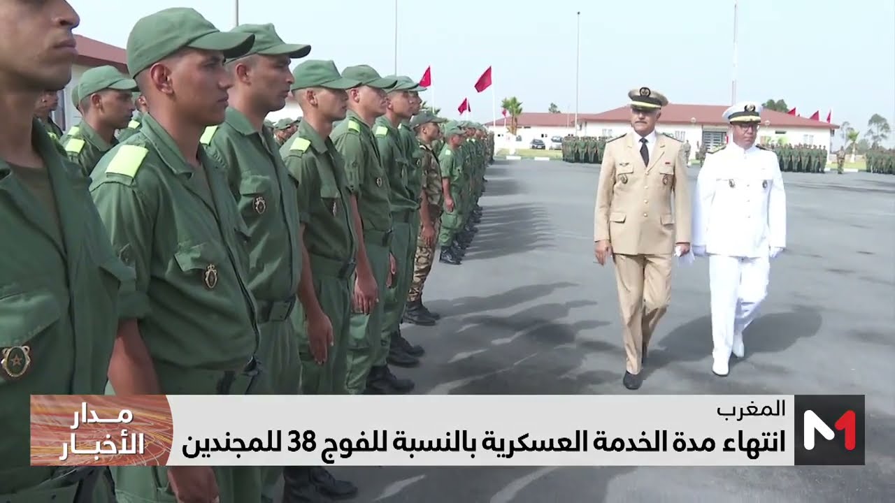 انتهاء مدة الخدمة العسكرية بالنسبة للفوج 38 للمجندين