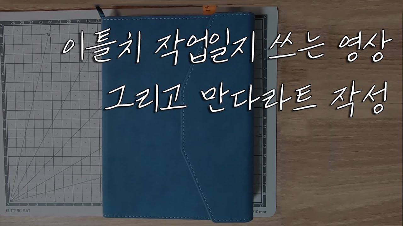 이틀치 작업일지와 만다라트 작성 영상