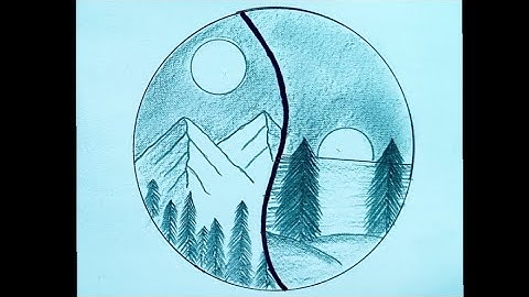 Easy Scenery Drawing || Pencil Sketch Scenery Drawing For Beginners || Scenery Drawing ||