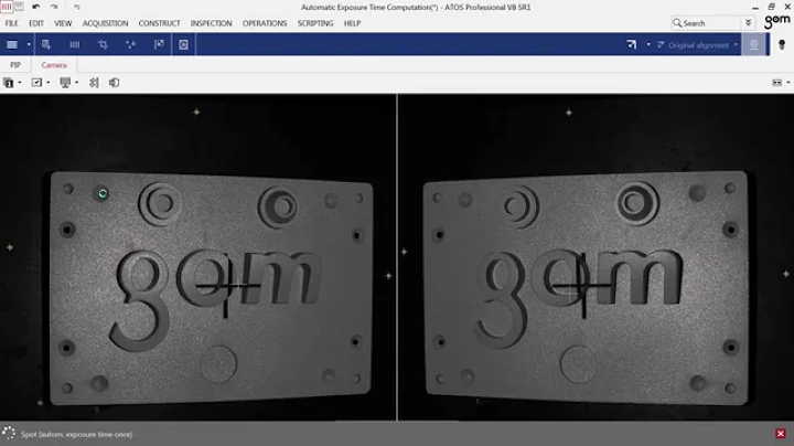 V8 SR1 - ATOS 3D scanning automatic exposure time