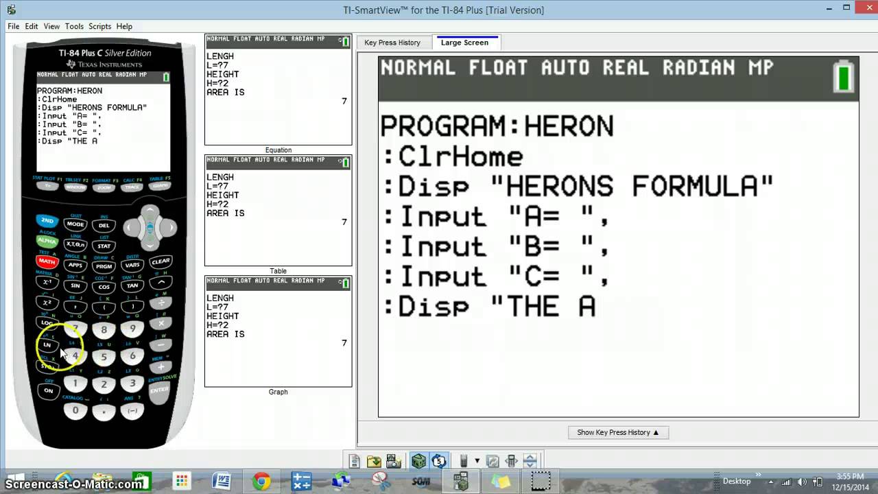 Heron TI-84 - YouTube
