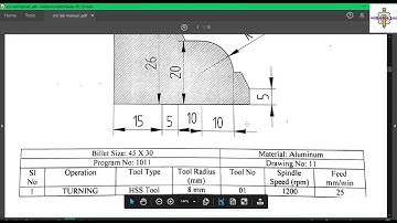 CIM Lab | Problem No. 11 as per VTU Syllabus in mechanical CIM Lab