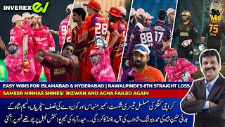 Easy Wins For Islamabad Hyderabad Rawalpindis 6Th Straight Loss Sameer Minhas Shines