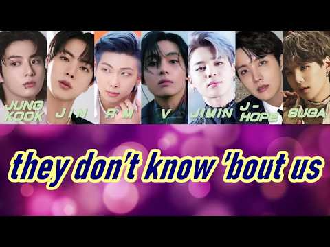 【和訳・カナルビ・パート分け】BTS『they don’t know ’bout us』 lyrics【Japanese  translations】