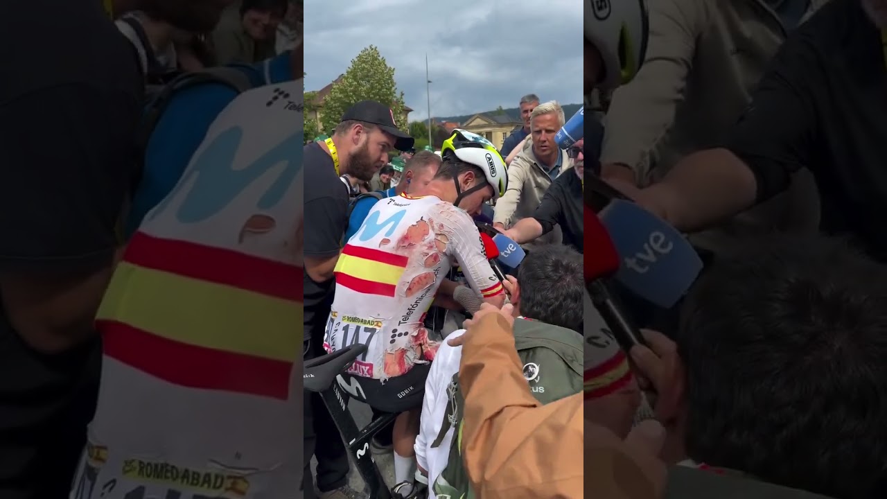 Battered, bruised, but across the line 😳 Ivan Romeo is as tough as they come 💪