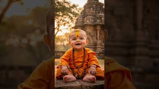 cute sadhu #tantra #radheshyam #cutebaby #krishna #radha #ai #aigenerated