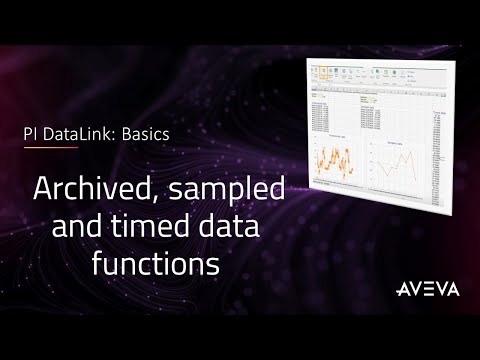 PI DataLink: Basics - Archived, sampled, and timed data functions