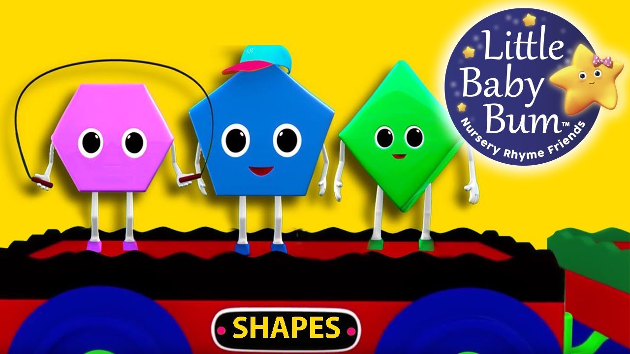 Shapes Train Song | Nursery Rhymes | Original Song by LittleBabyBum!