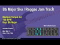 Ska / Reggae Jam Backing Track in Bb Major 100BPM with Guitar Diagrams