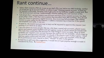 PlayStation Network Sub account to master account