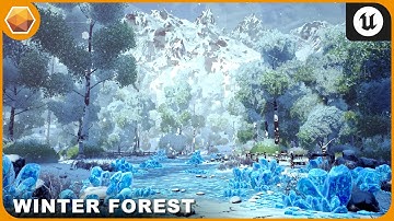 Winter Forest - Low Poly Environment | Unreal Engine | Cinematic Trailer | #polyart3d