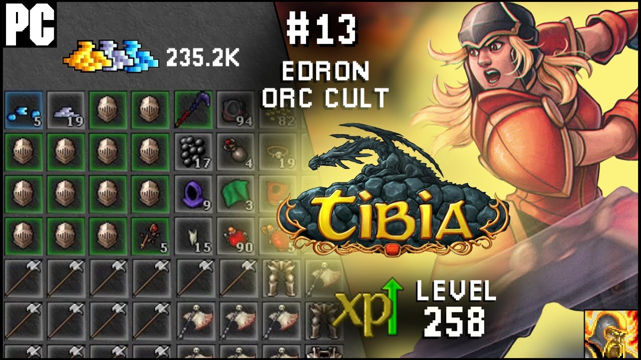 Knight [Level/258] Farming #13 [Tibia] Edron Orc Cult [235.2K] - YouTube