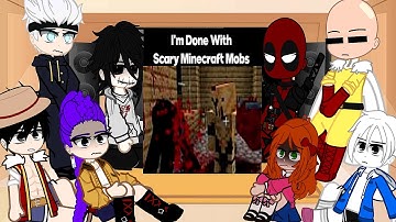 Fandoms react To AJTHEBOLD || Anime Characters react to Incendius + HamoodeG, AJthebold + SCARY MOBS