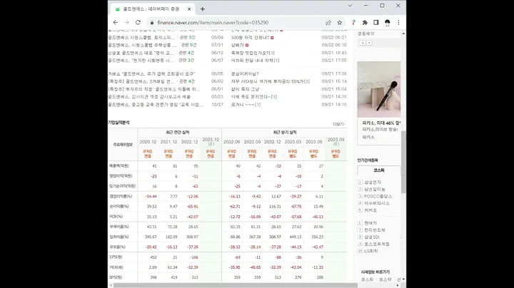 035290골드앤에스 주가 전망 및 차트 분석