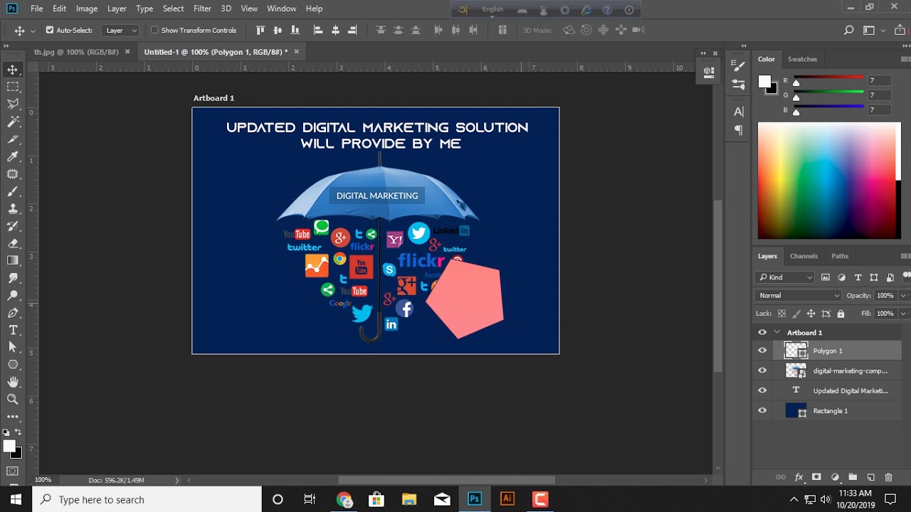 Create Image for Fiverr Gig in YouTube