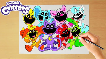 How to Draw All Smiling Critters Together | Poppy Playtime Chapter 3 (Easy Drawing)