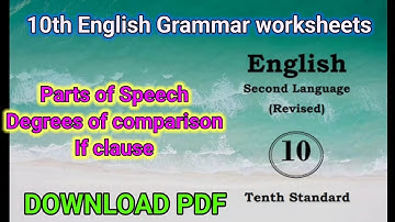 10th English grammar worksheets | 10th English examination grammar @learneasilyhub