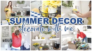 SUMMER DECORATE WITH ME ️ NEW KITCHEN + COFFEE BAR DECOR | CLEAN #WITHME @RobynJefferyVlogs