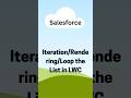 how to render a list using a for:each loop in Lightning Web Components (LWC)#shorts #ytshorts