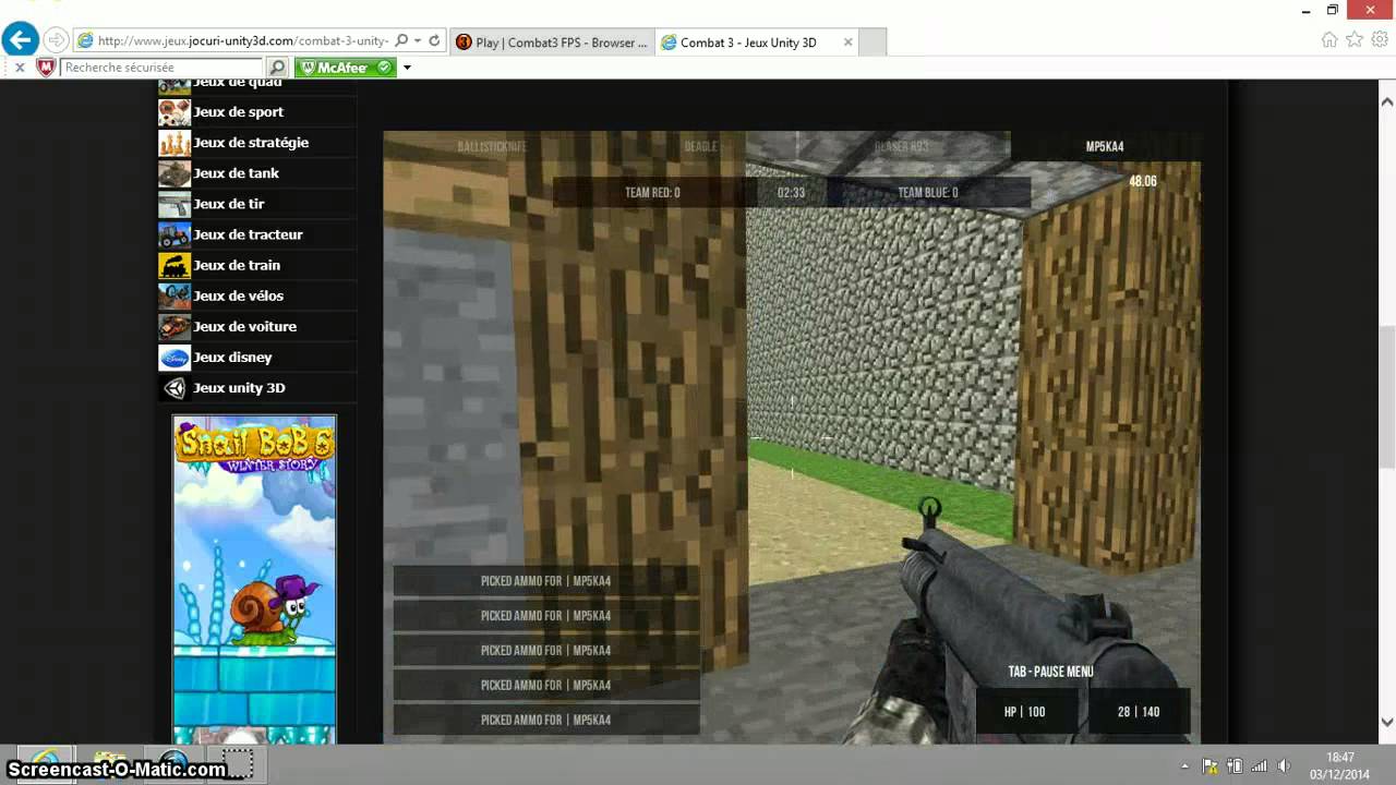 Video Sur combat 3 ! -Unity - YouTube