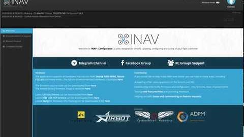 iNav Configurator 2.4.1 pages