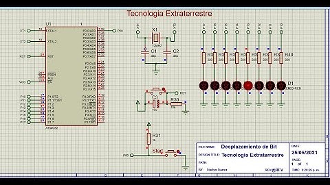 Corrimiento de bit Microcontrolador (8052) / Video #5/.